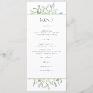 Menu Mariage d'hiver de Mistletoe givré