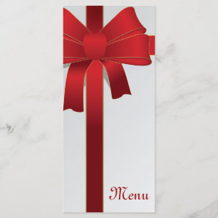 Menu Mariage d'hiver Red Bows
