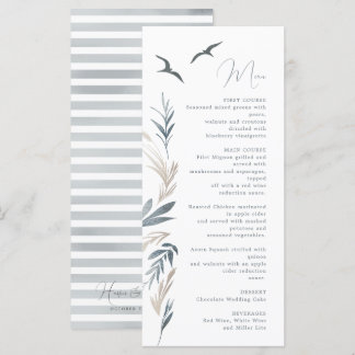 menu mariage du feuillage marin côtier