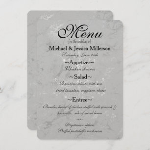 Menu Mariage du lustre Diamond en marbre d'argent