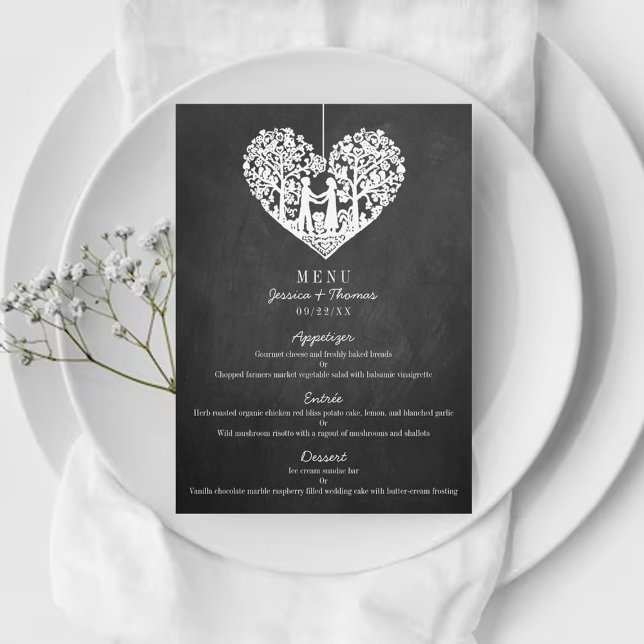 Menu Mariage du tableau de bord de l'arbre cardiaq (Créateur téléchargé)
