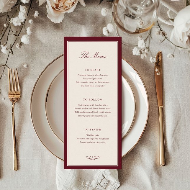 Menu Mariage Élégance Intemporelle  (Créateur téléchargé)