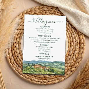 Menu Mariage élégant dans un vignoble italien