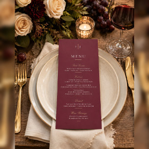 Menu Mariage élégant de vignoble en Bourgogne et Or