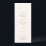 Menu Mariage élégant en ivoire et or intemporel<br><div class="desc">Un menu de mariage élégant,  avec un style classique et une combinaison de typographie de script et de polices serif traditionnelles. Ce design simple va bien avec n'importe quel style de mariage.</div>