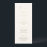 Menu Mariage élégant en ivoire et or intemporel<br><div class="desc">Un menu de mariage élégant,  avec un style classique et une combinaison de typographie de script et de polices serif traditionnelles. Ce design simple va bien avec n'importe quel style de mariage.</div>