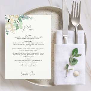 Menu Mariage élégant Magnolia Eucalyptus