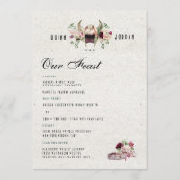 Menu Mariage élégant Norse Viking