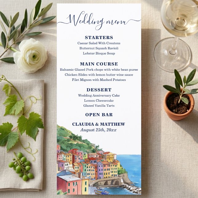 Menu Mariage élégant sur la Riviera italienne (Créateur téléchargé)