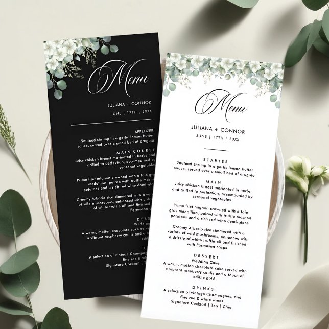 Menu Mariage Emerald Green (Créateur téléchargé)