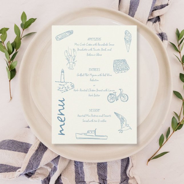 Menu mariage Été Nouvelle-Angleterre (Créateur téléchargé)