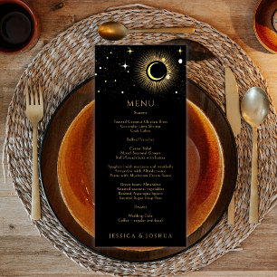 Menu Mariage étoile céleste Galaxie noire