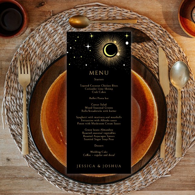Menu Mariage étoile céleste Galaxie noire (Créateur téléchargé)