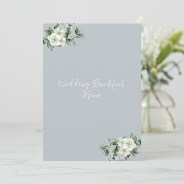 Menu Mariage Eucalyptus moderne (Debout devant)