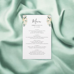 Menu Mariage Eucalyptus vert