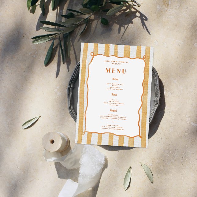 Menu Mariage Fantaisiste Amore & Aranci (Créateur téléchargé)