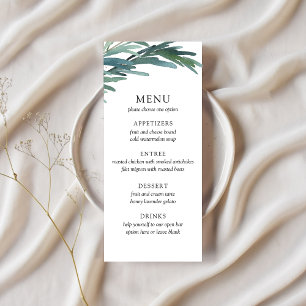 Menu Mariage Feuille serein