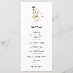 Menu Mariage Fleur de Champ Delicate