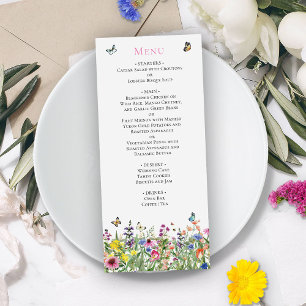 Menu Mariage fleur sauvage