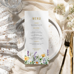 Menu Mariage Fleur sauvage Chamomile & Eucalyptus