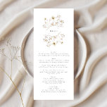 Menu Mariage Fleur sauvage de couronne de printemps<br><div class="desc">partie d'une collection</div>