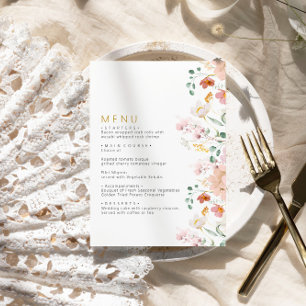 Menu Mariage Fleur sauvage rustique
