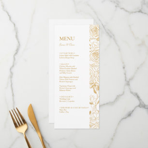 Menu Mariage Fleurs GILDED
