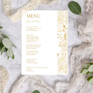 Menu Mariage Fleurs GILDED