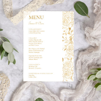 Menu Mariage Fleurs GILDED