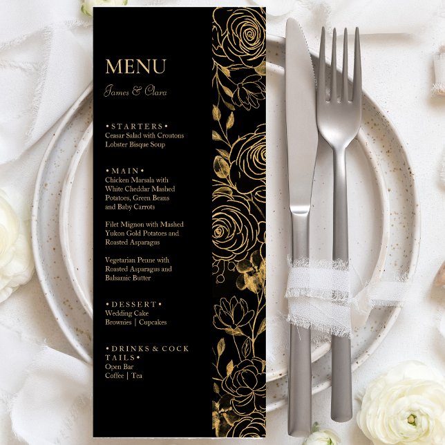 Menu Mariage Fleurs GILDED (Créateur téléchargé)