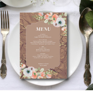 Menu Mariage Floral Automne