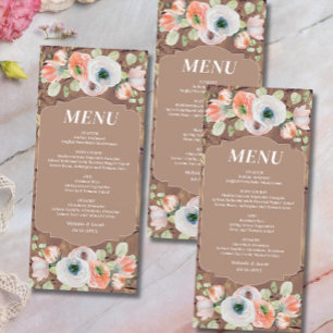 Menu Mariage floral automne