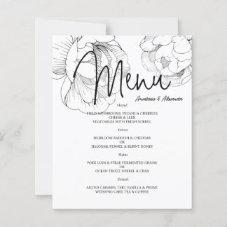 MENU MARIAGE Floral Budget. Flyer