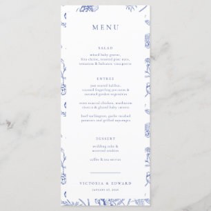 Menu Mariage Floral Chinoiserie