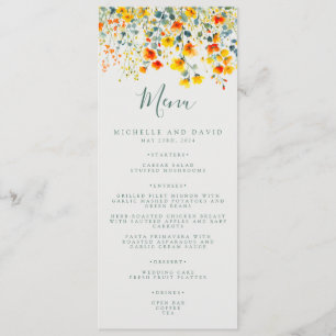 Menu Mariage floral d'été gras