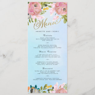 Menu Mariage Floral Dream Garden