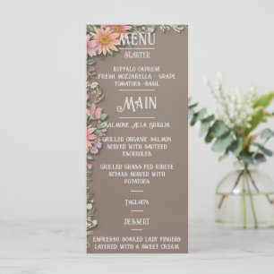 Menu Mariage Floral Elegance