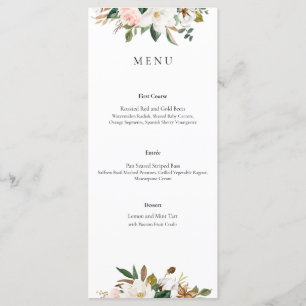 Menu Mariage Floral Magnolia