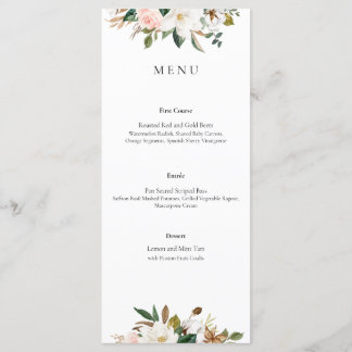 Menu Mariage Floral Magnolia