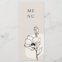 Menu Mariage floral moderne