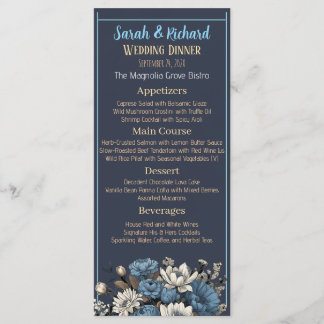 Menu Mariage floral moody Elegant Marine