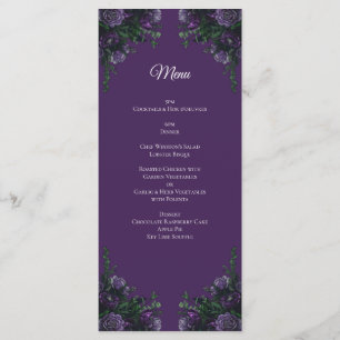 Menu Mariage floral pourpre