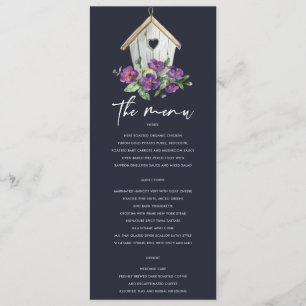 MENU MARIAGE FLORAL RUSTIQUE EN BOIS DE MARINE