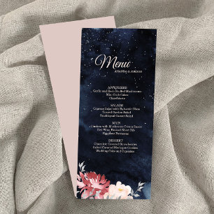 Menu Mariage Floral Starry Night