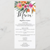 Mariage floral tropical rose et orange