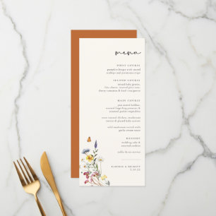 Menu Mariage floral Wild Meadow