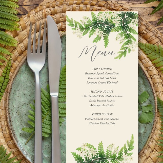 Menu Mariage Flower Ferns (Créateur téléchargé)