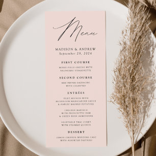 Menu Mariage flush Elegance moderne