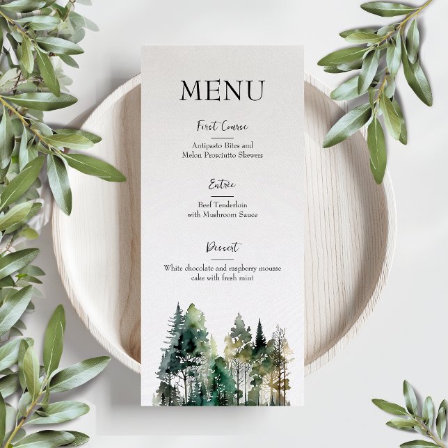 Menu Mariage Forêt Rustique (Créateur téléchargé)