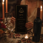 Menu Mariage Gatsby Black and Gold Roaring 20s<br><div class="desc">, </div>